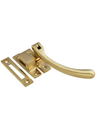 Solid-Brass Casement Latch with Bulb Handle